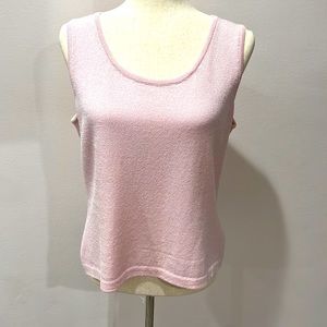 St. John Collection Pink sleeveless classic woven knit size M